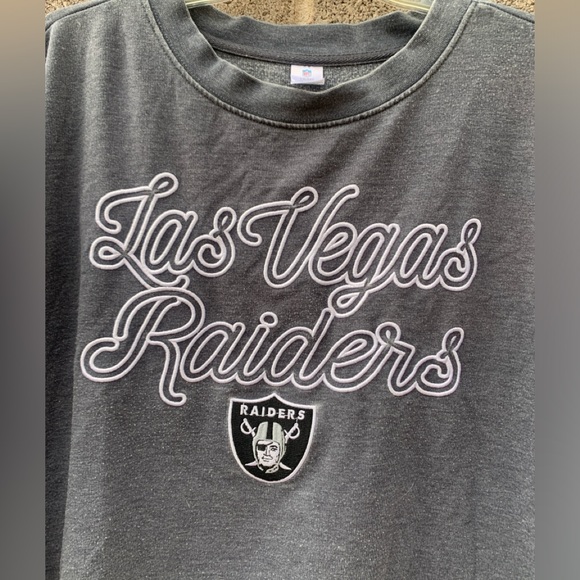 Las Vegas Raiders NFL Team Apparel Crewneck Women’s Gray Long Sleeve Size XXL - Picture 2 of 8